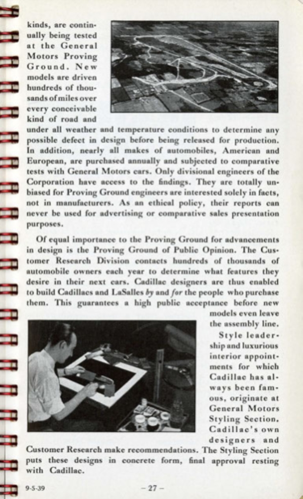 1940 Cadillac LaSalle Data Book Page 5